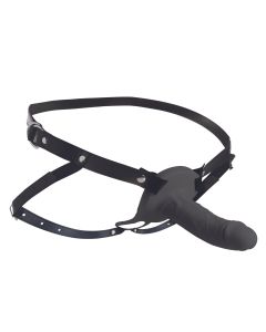 Realistische Vibrerende Siliconen Penis Sleeve - Zwart