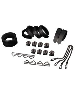LOCKINK - 8-Bondage-Riemen Restrain Set - zwart
