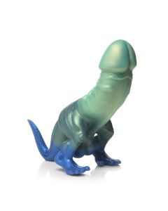 XR Brands - Jurassic Cock Dinosaurus Dildo - Groen & Blauw