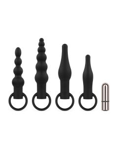 Anaal Plug Set Met Bullet Vibrator - Zwart