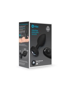 B-Vibe - Vibrerende Juwelen Plug M/L Zwart