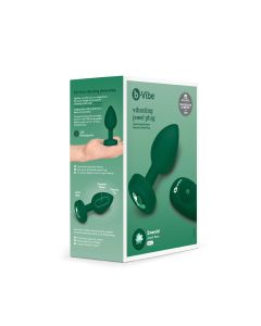 B-Vibe - Vibrerende Juwelen Plug M/L Groen