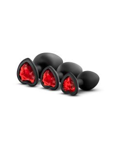 Blush - Luxe Bling Plugs Trainingskit Zwart met Rode Edelstenen