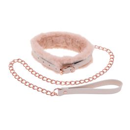 Sportsheets – S&M Peaches ‘n CreaMe Bont Halsband & Lijn – Crème