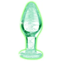 Glow-in-the-Dark Anaalplug Van Glas - Medium