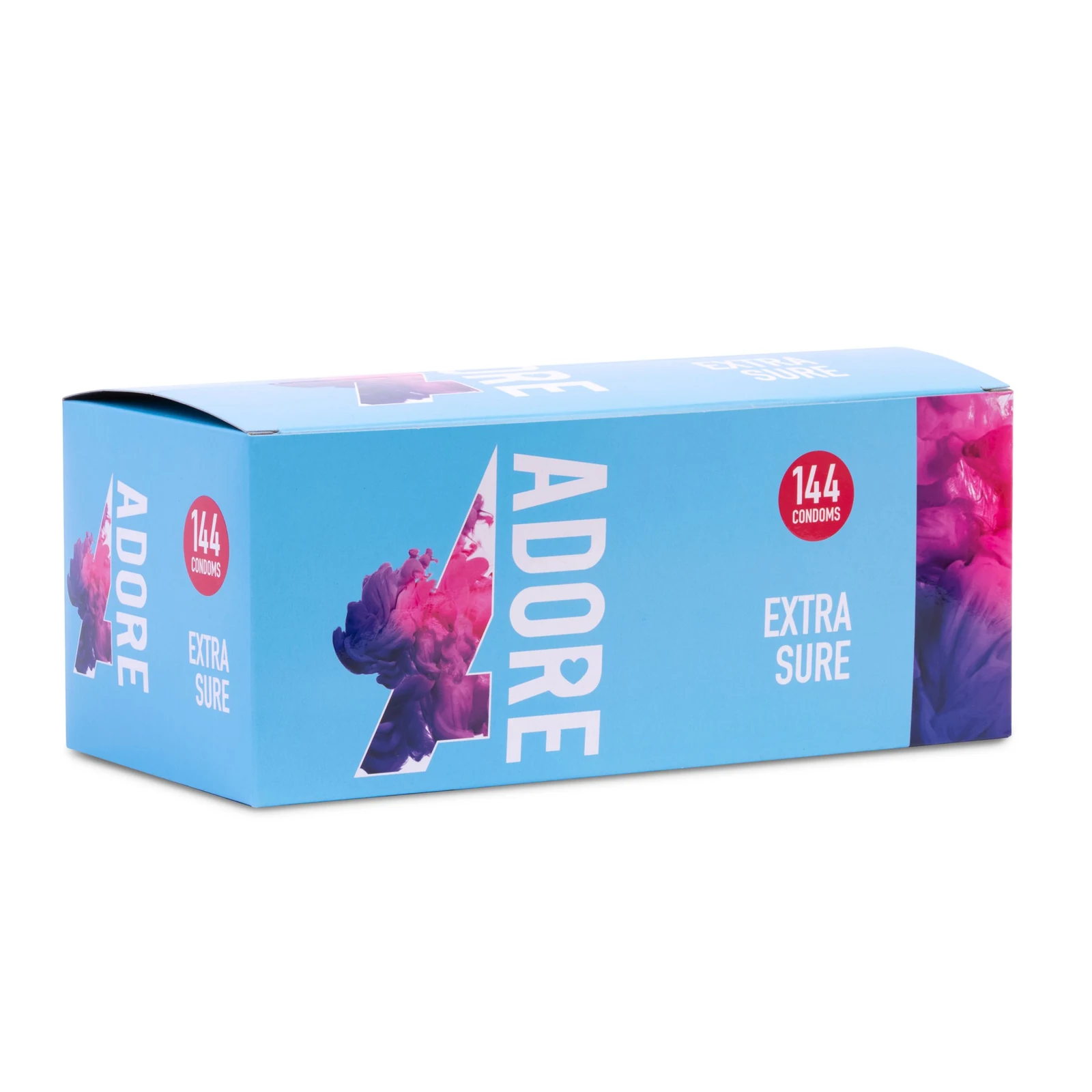 Adore Extra Sure Condooms 144 stuks, extra sterk en gemaakt van natuurlijk latex