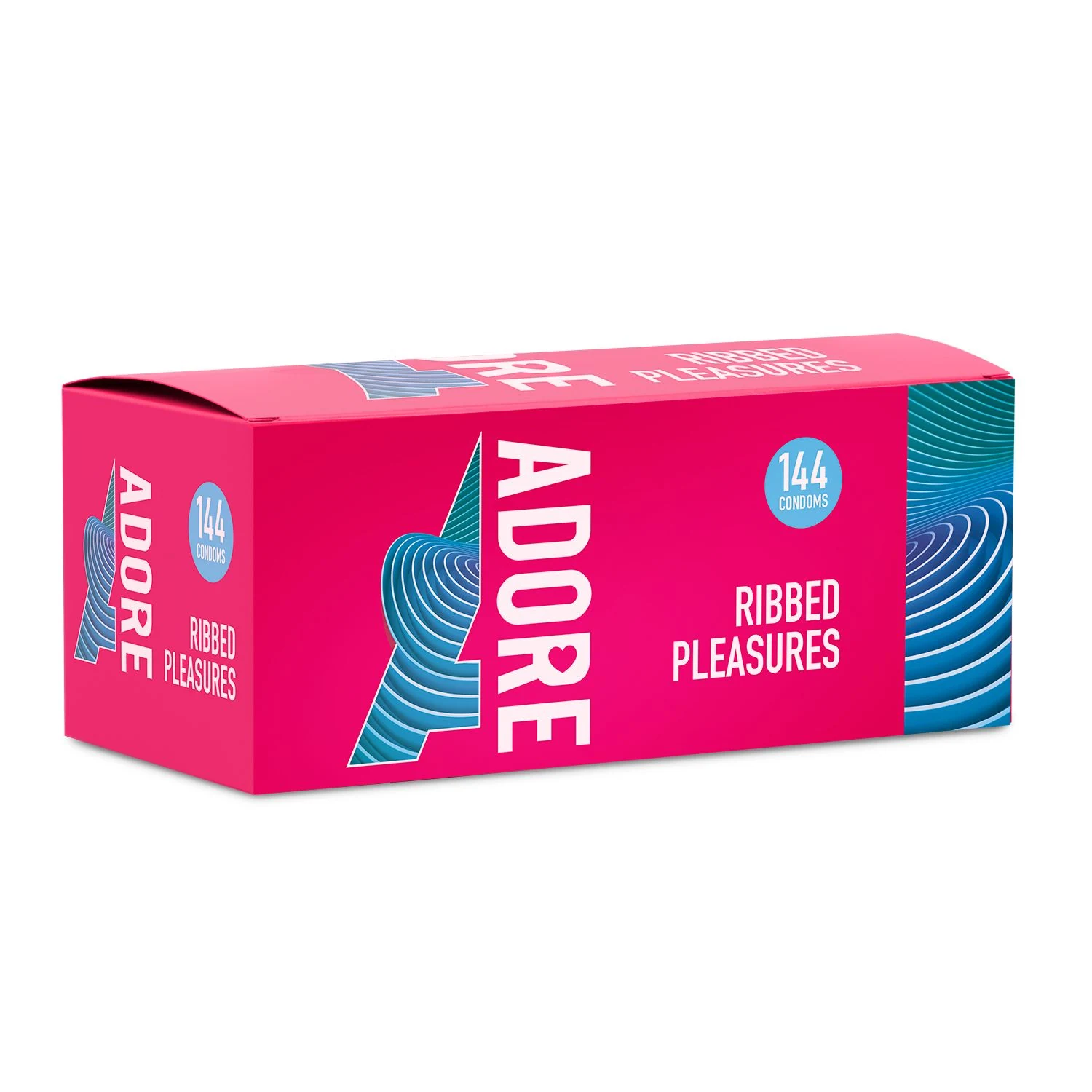 Adore Ribbed Pleasure condooms 144 stuks grootverpakking