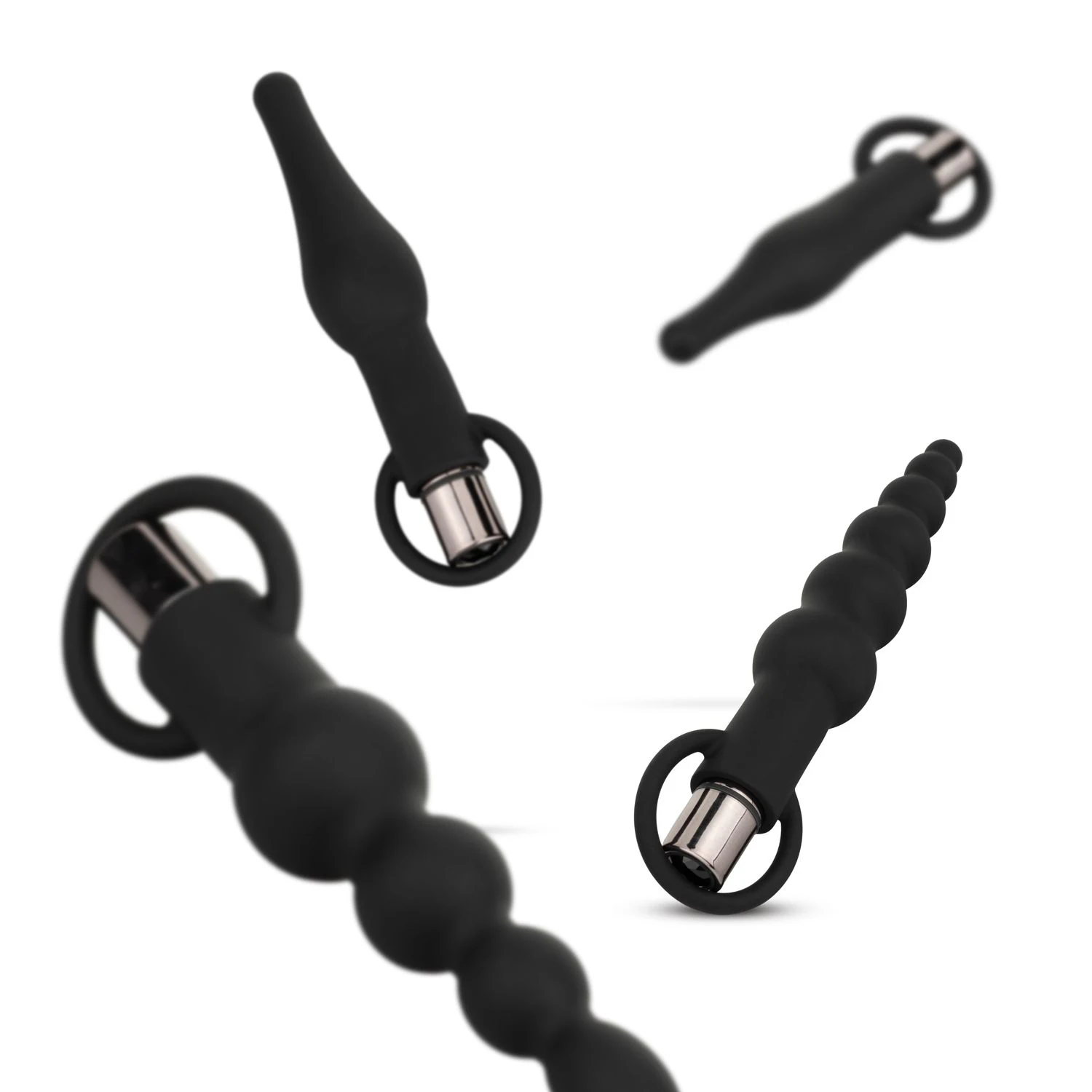 Set met klassieke plug klein 15 cm en klassieke plug groot 16 cm in zwart