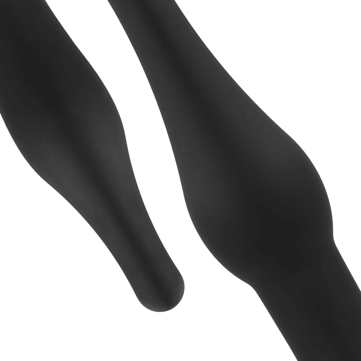 Zwarte buttplug set met handige terugtrek lus en variabele vibratiestanden