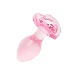 Glazen buttplug roze van Anal Collection, small formaat van 7 cm