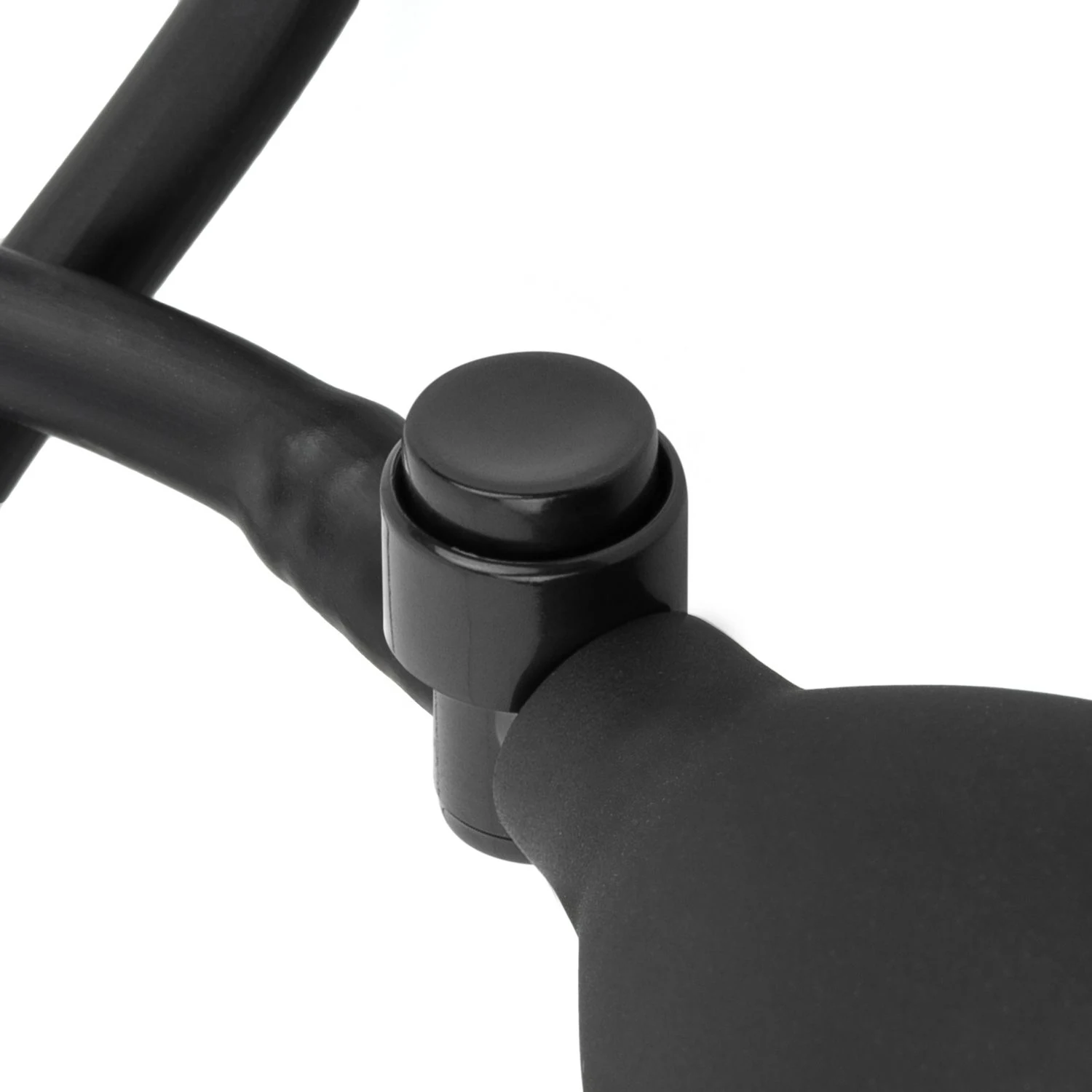 Zwarte opblaasbare dildo voor beginner, unisex en gericht op anale stimulatie