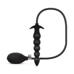 Opblaasbare dildo met pomp 20 cm in zwart van Easytoys Anal Collection