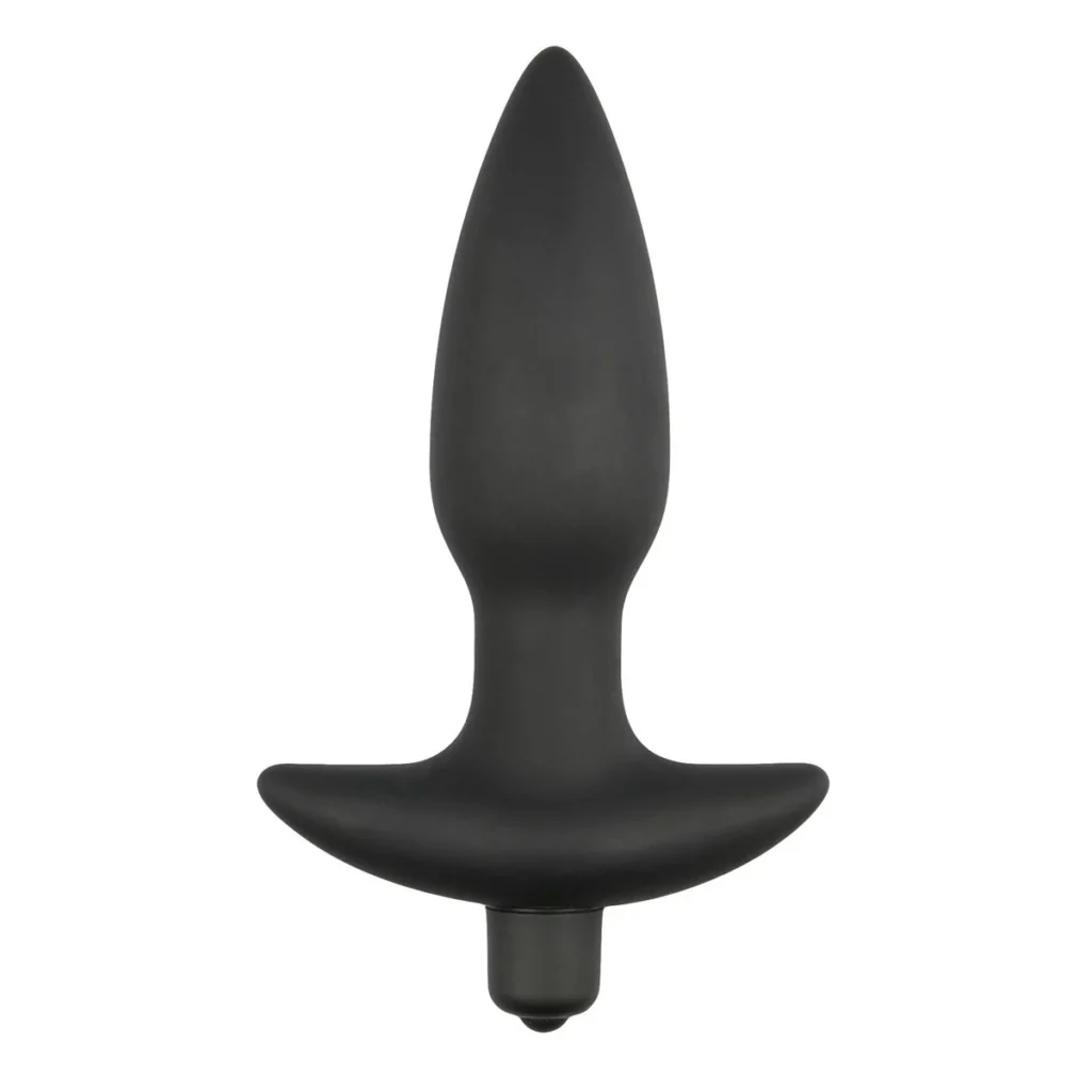 Vibrerende zwarte buttplug van Easytoys Anal Collection, 14,5 cm, gemaakt van siliconen