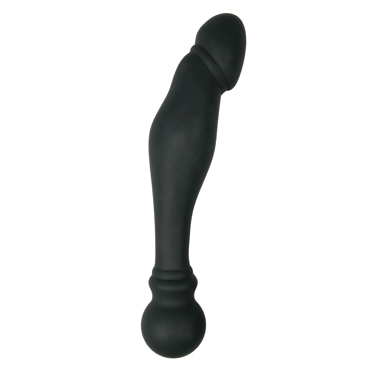 Zwarte prostaat dildo Anal Probe No.2 van glad siliconen