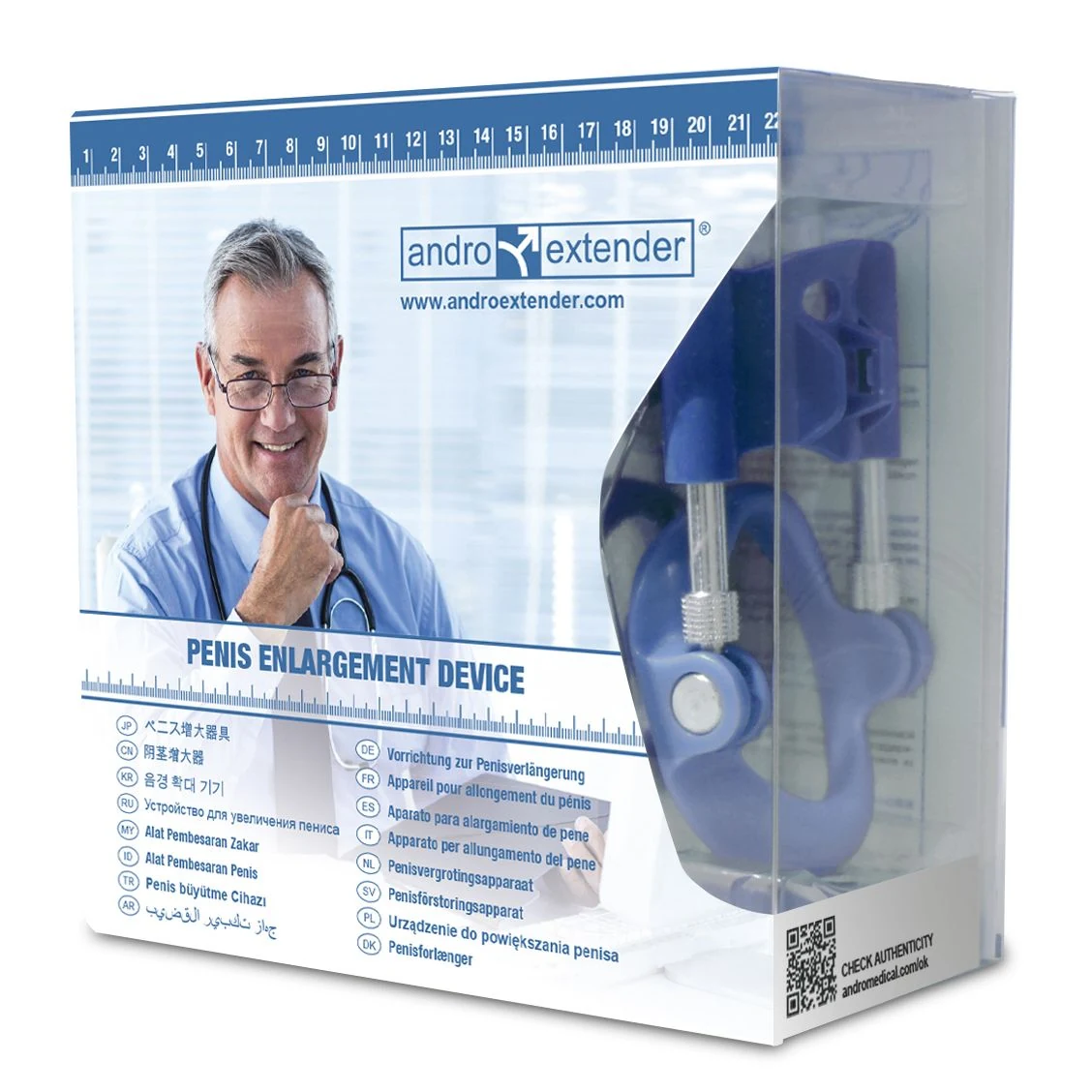 Andro Penis Extender inclusief handleiding in 8 talen