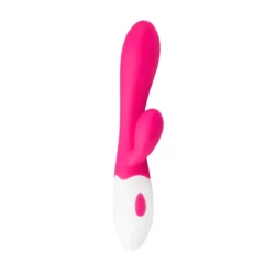Aurora Vibe Rabbit Vibrator roze siliconen vibrator met clitorisstimulator