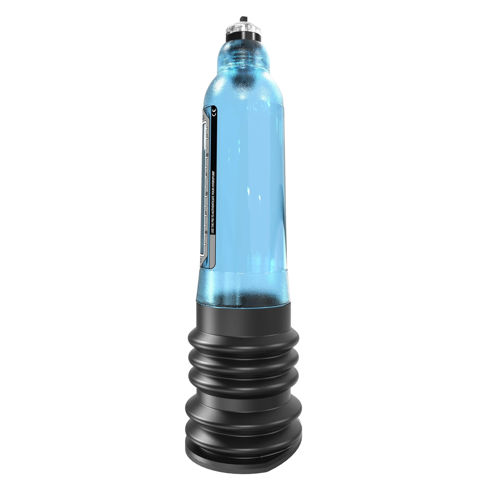 Blauwe Bathmate Hydro 7 penispomp voor gebruik in bad of onder de douche