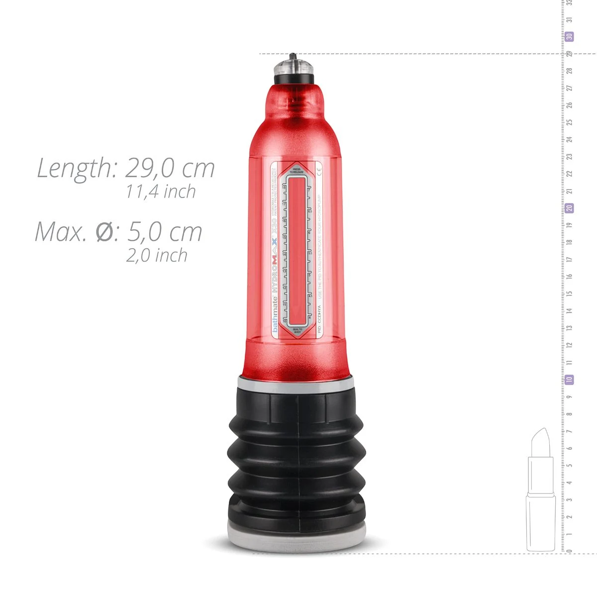 Bathmate Hydromax 7 rood waterdichte vacuümpomp