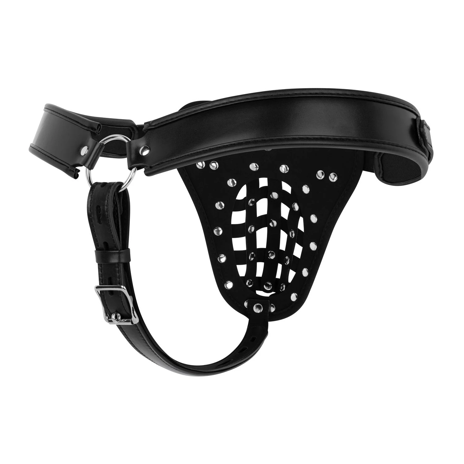 Bedroom Fantasies chastity cage panty van kunstleer en ijzer