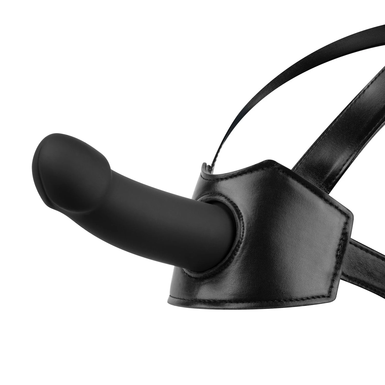 Bedroom Fantasies Head Strap On zwart met zachte binnenzijde