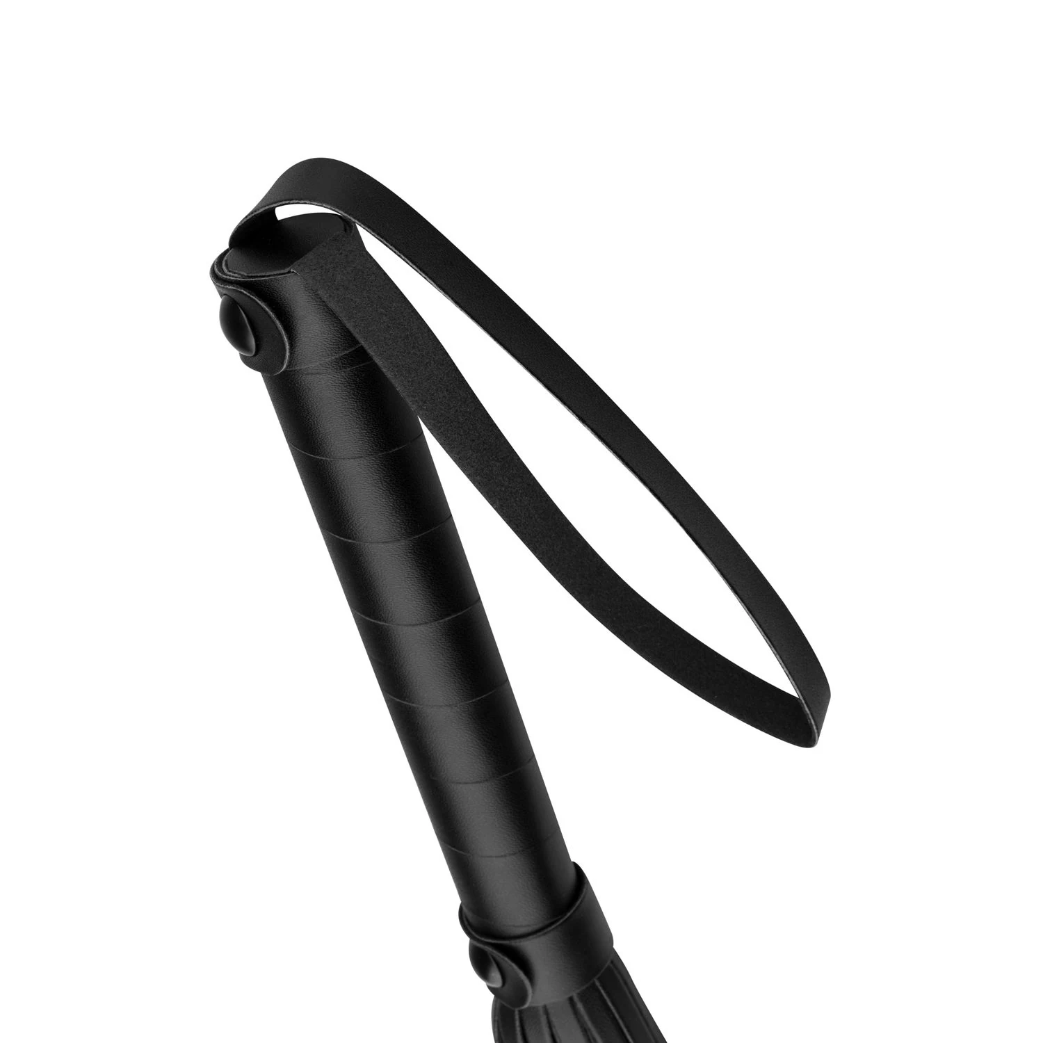 Zwarte flogger van polyurethaan voor unisex gebruik