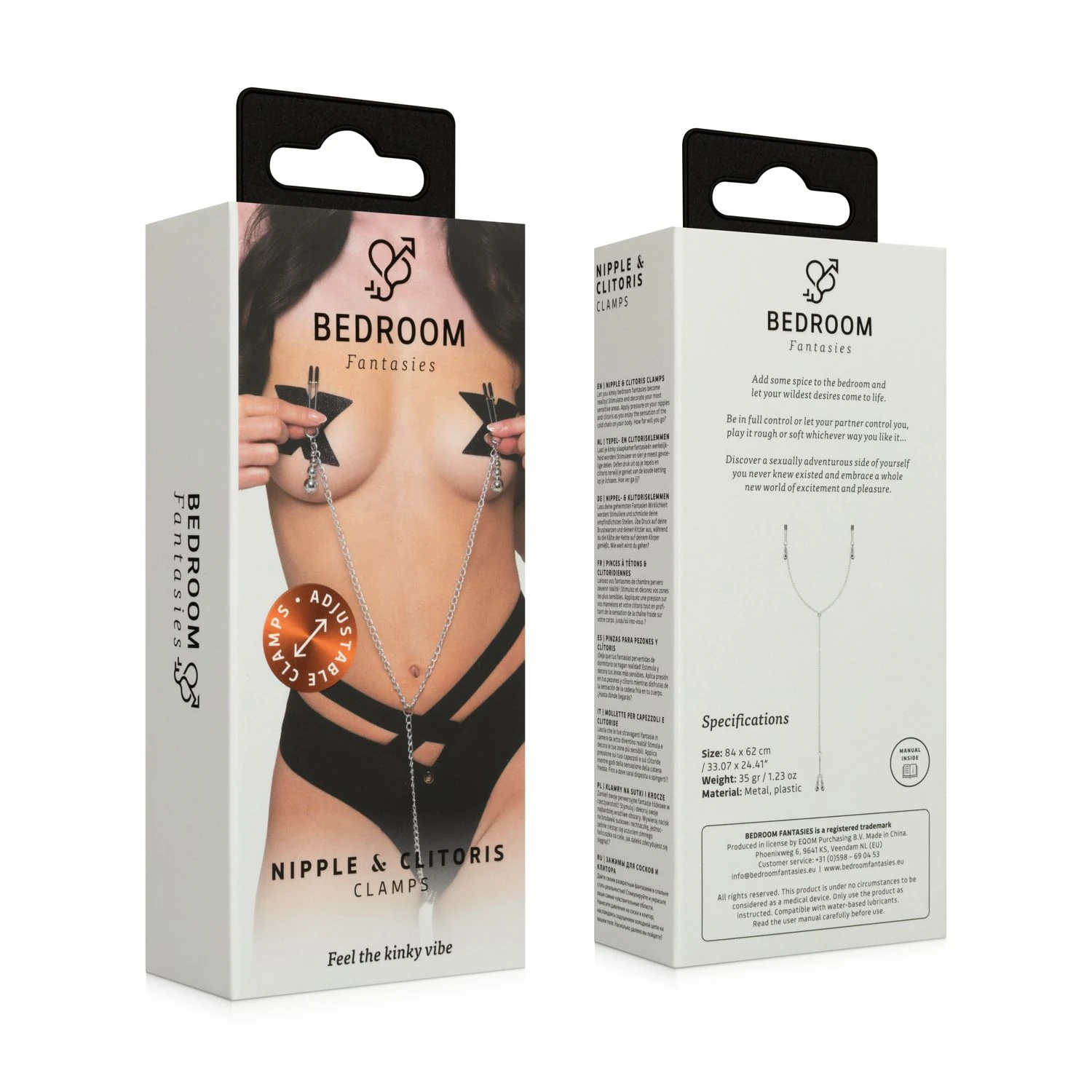 Bedroom Fantasies BF042BLK tepel- en clitorisklemmen zilver