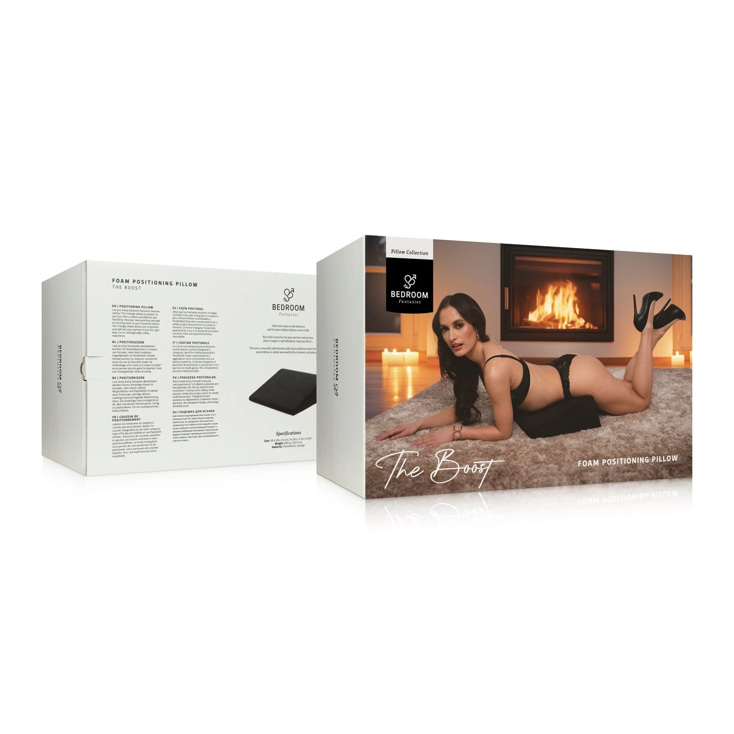 The Boost positioneringskussen van Bedroom Fantasies in zwarte uitvoering