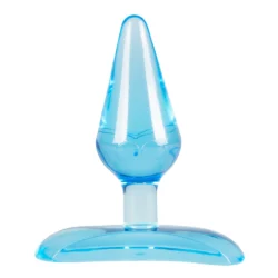 Blauwe mini buttplug The Assifier, flexibel unisex model van 7 cm