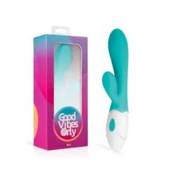 Blis Rabbit Vibrator van Good Vibes Only in groen en turquoise