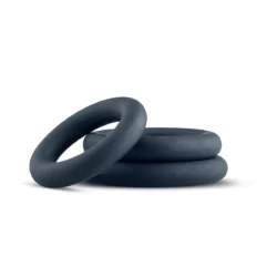 Boners 3-delige cockringen set grijs van zacht siliconen