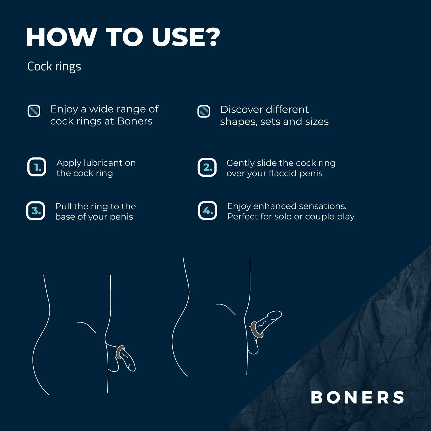 Boners cockringen set voor hem, rekbaar en flexibel siliconen