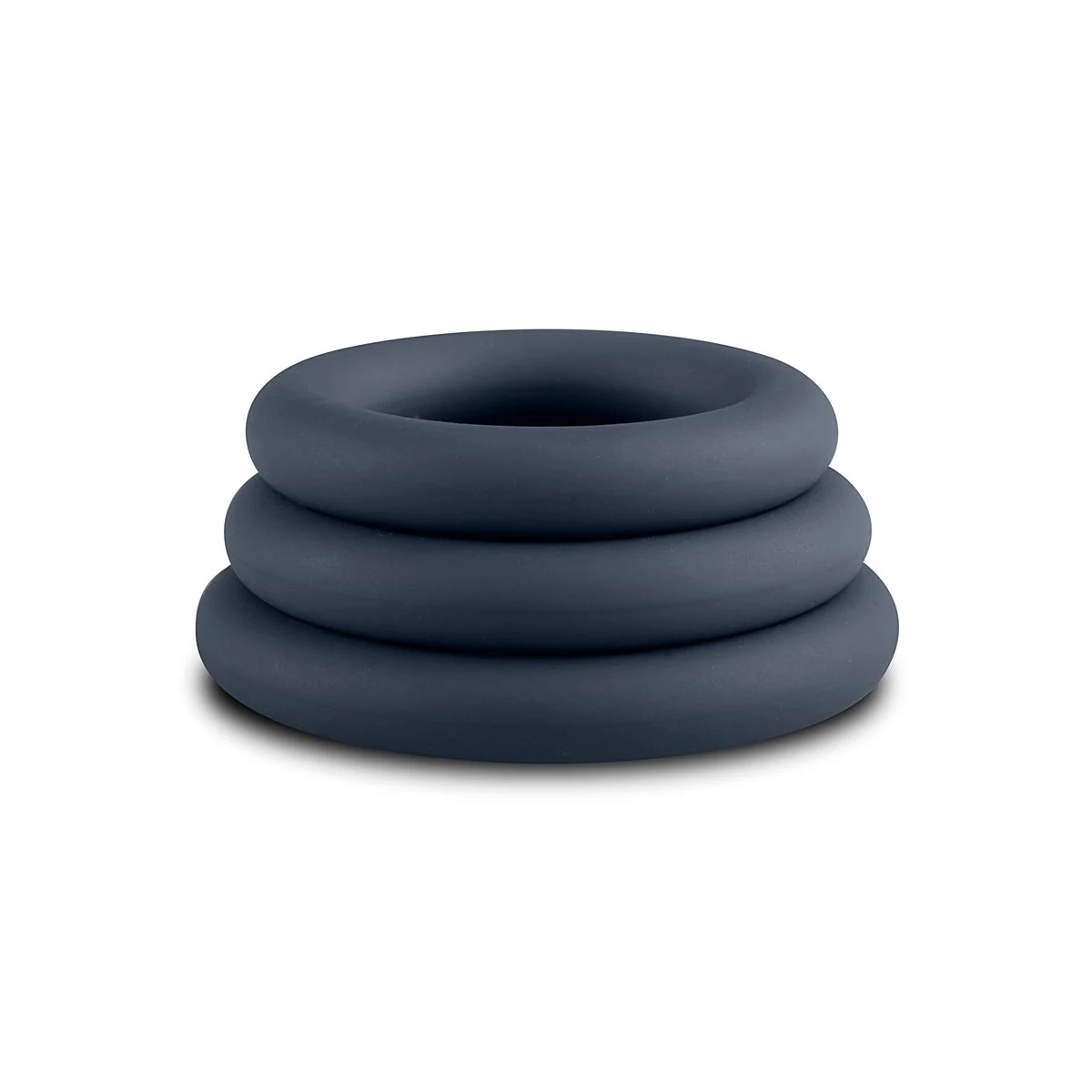 Grijze 3-delige cockringen set voor stimulatie van de penis