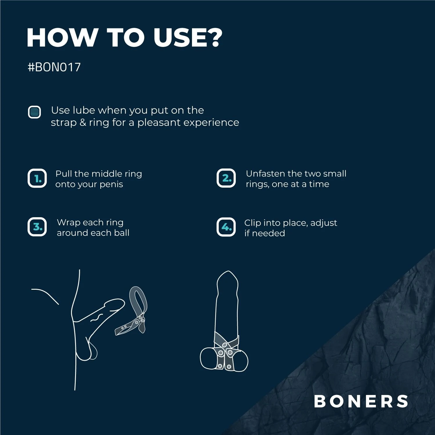 Boners 8-Style Ballsplitter met drukknoopjes en verstelbare pasvorm