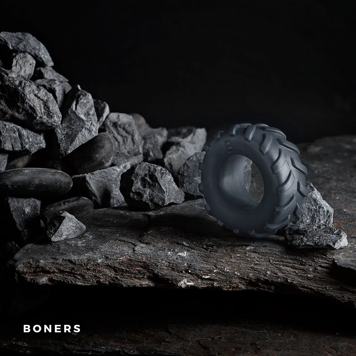 Grijze Boners Band Cockring, flexibel en comfortabel