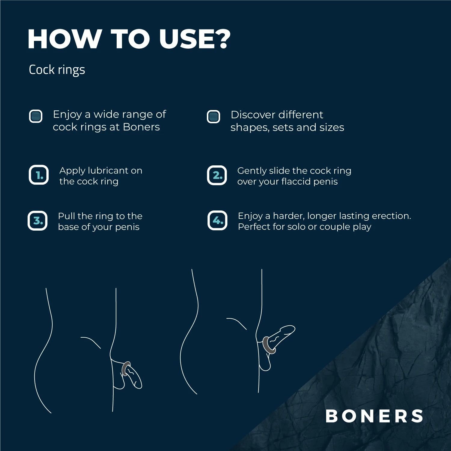 Boners Band Cockring Grijs met binnendiameter 25 mm