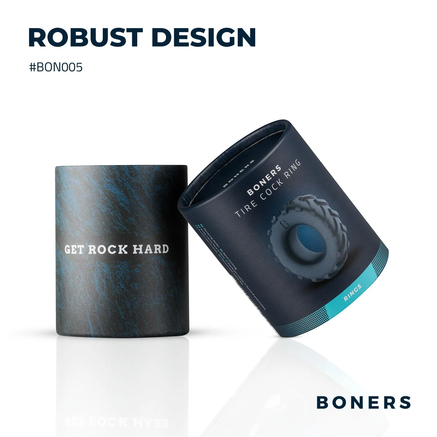 Boners Band Cockring Grijs met buitendiameter 55 mm