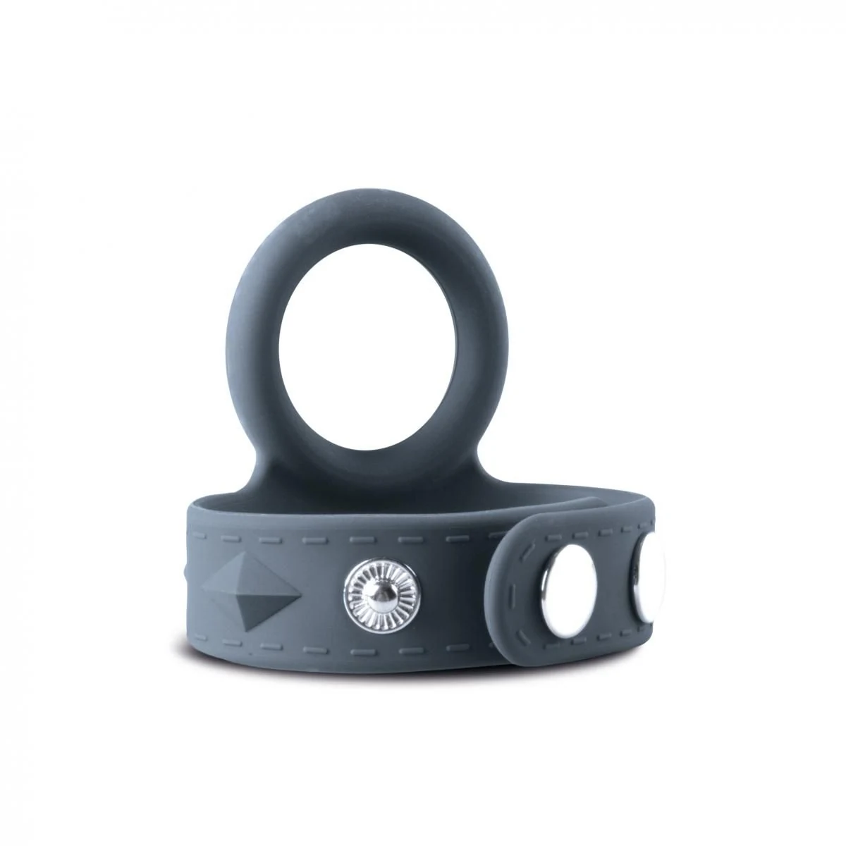 Boners Cock & Ball Strap S/M grijze siliconen cockring en balring