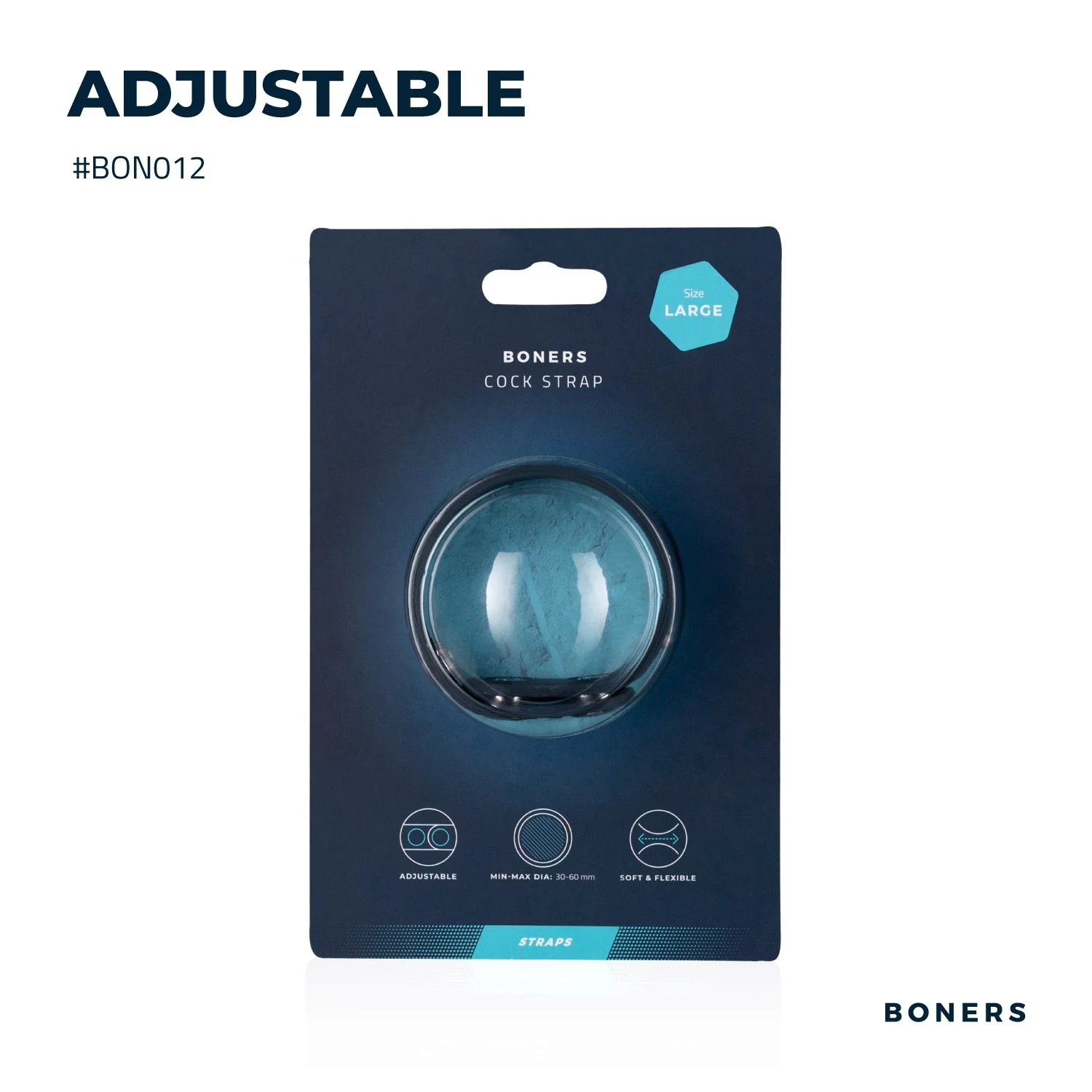 Boners Cock Strap maat L flexibel met diameter 30 tot 60 mm