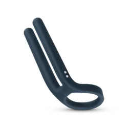 Boners Cockring & Ball Stimulator blauw, vibrerende cockring blauw met dubbele stimulatie