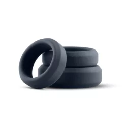 Boners Cockring Set 3-delig van grijs siliconen