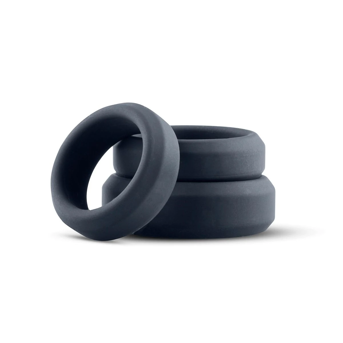 Boners Cockring Set 3-delig van grijs siliconen