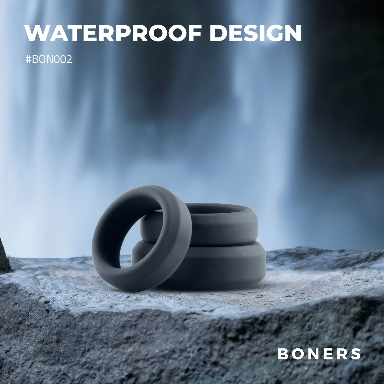 Boners cockringen met binnendiameters 3,2, 3,8 en 4,5 cm