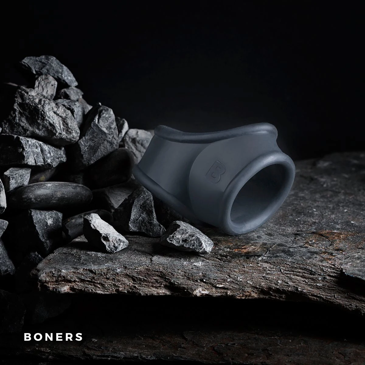 Boners Cocksling grijs van rubber, TPE-S en TPE materiaal