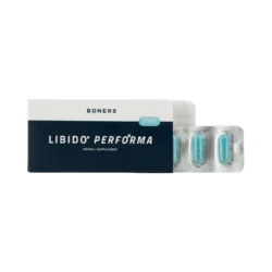 Boners Libido Performa herbal supplement, verpakking met 5 capsules voor hem