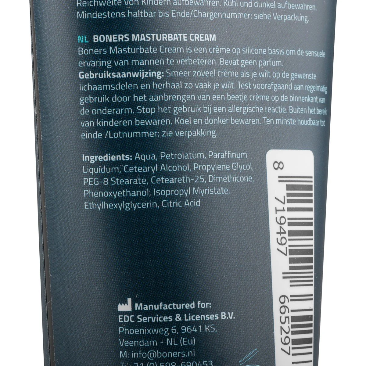 Boners Masturbatiecrème wit voor hem
