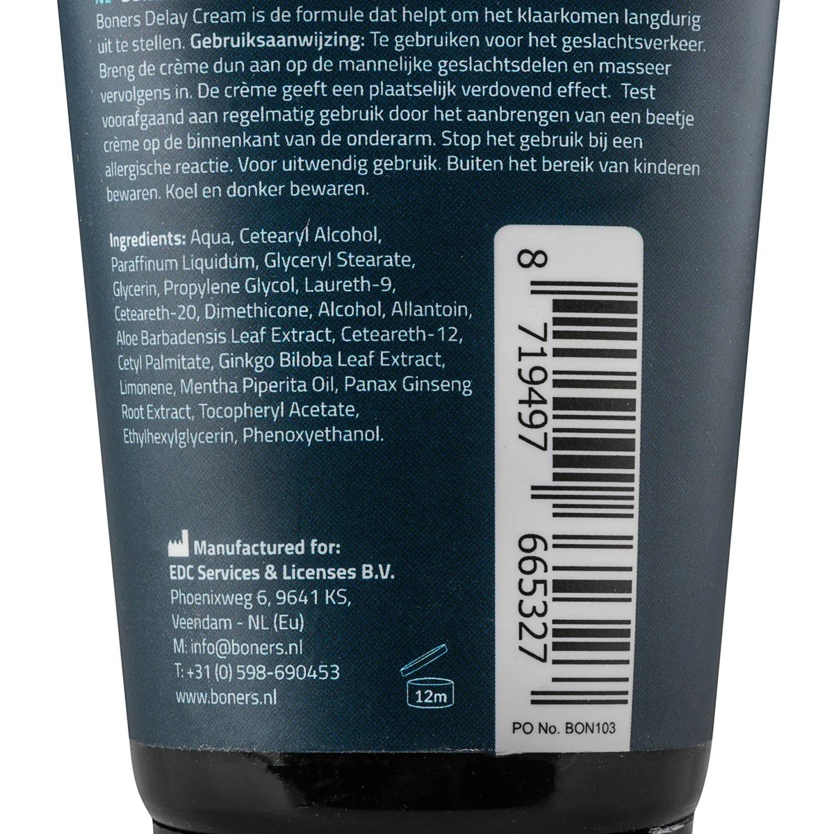 Boners crème 100 ml vermindert overgevoeligheid