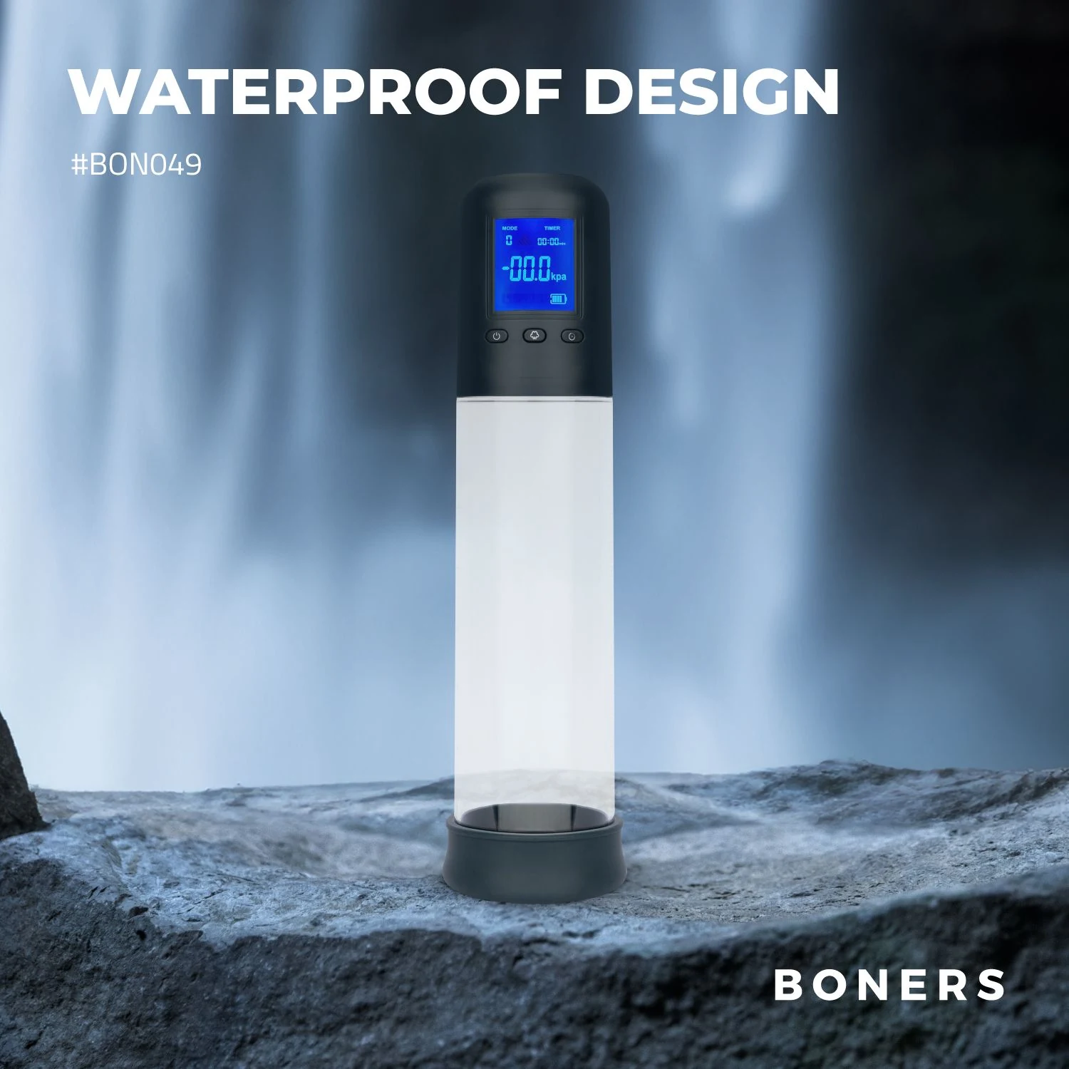Boners penispomp met LCD-scherm voor penisstimulatie