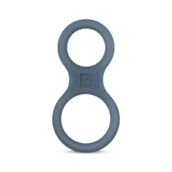 Boners grijze siliconen cockring ballstretcher, 2-in-1 sextoy voor penis en scrotum