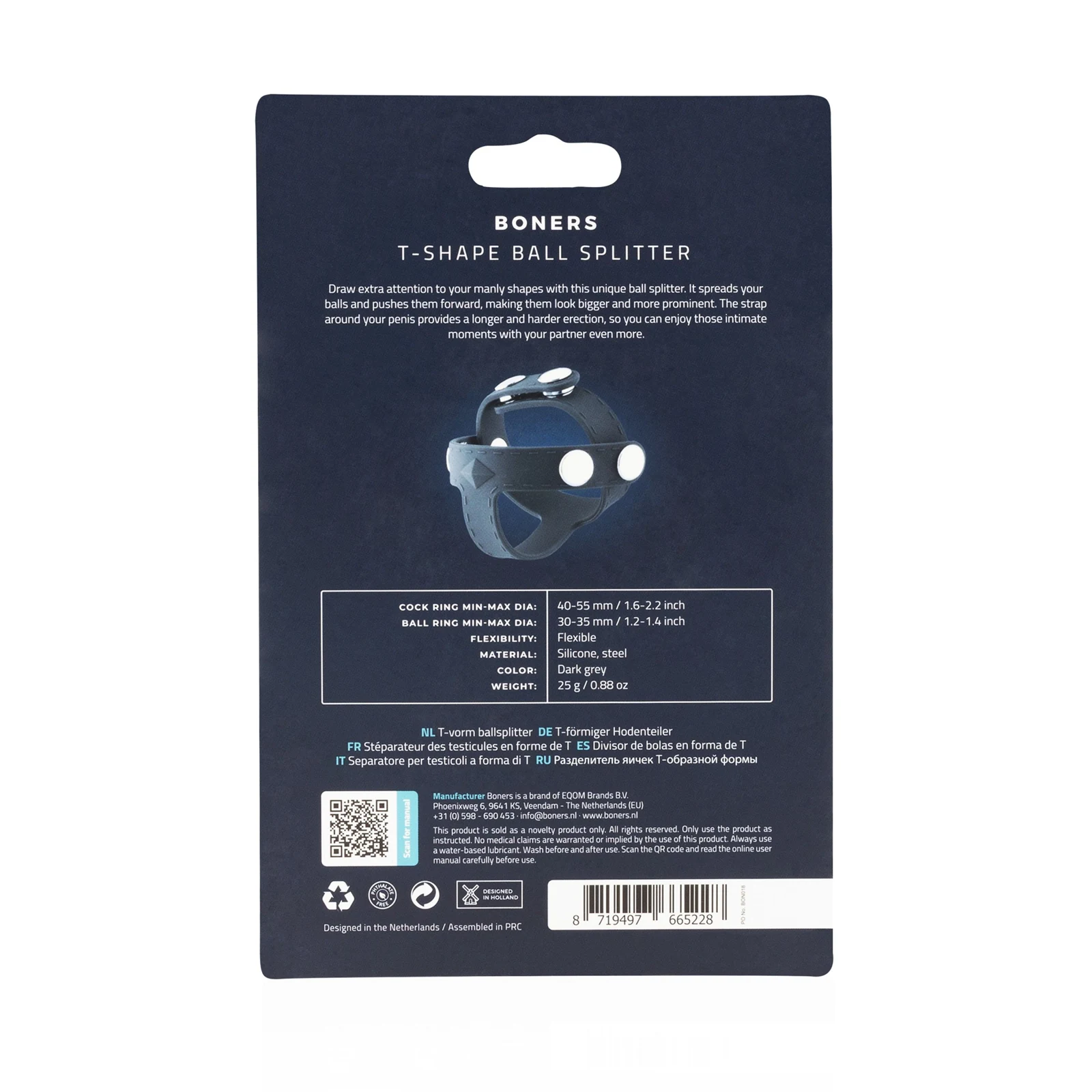 Boners T-vorm Ballsplitter van het merk Boners, gewicht 65 gram