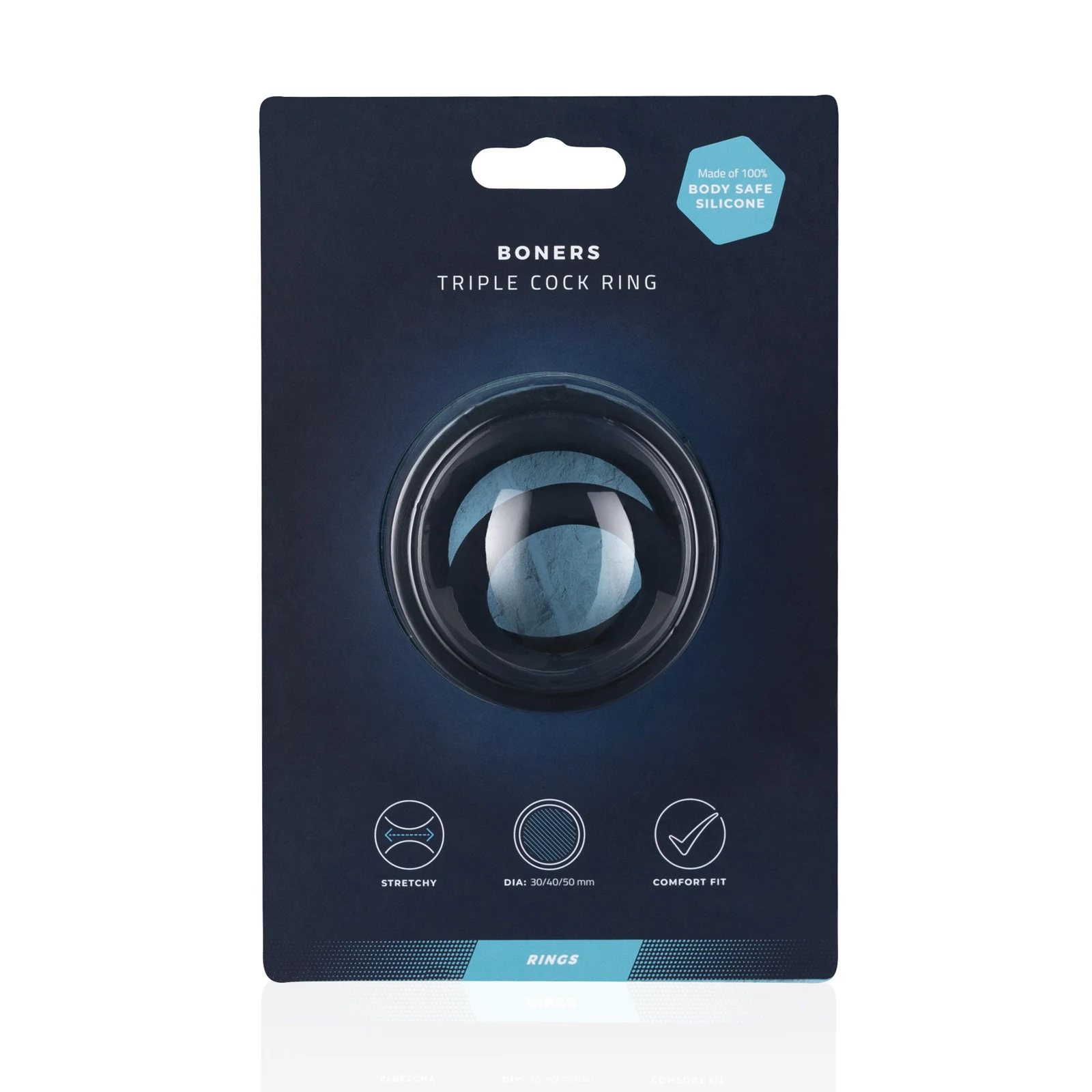 Boners Triple Ring driedelige cockring zonder batterij